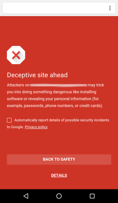 Google Mengaktifkan Safe Browsing di Chrome Pada Android